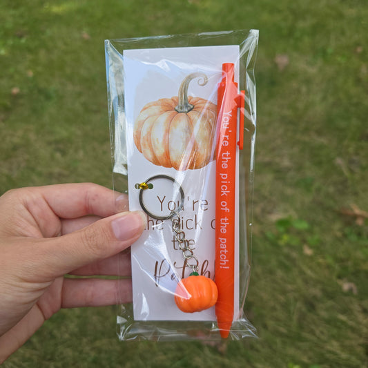 Fall Thanksgiving Pen Keychain Gift Set