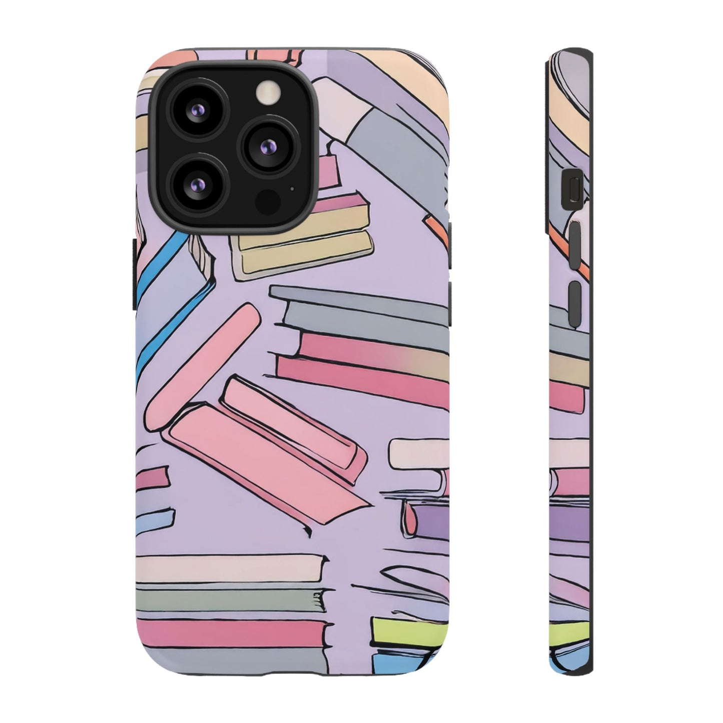 Books Pattern Tough Cases for Most Phone Types