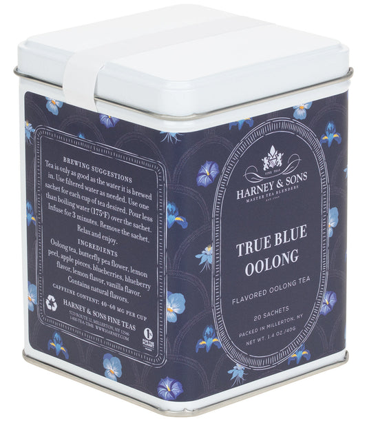 Oolong azul verdadero, lata de 20 sobres