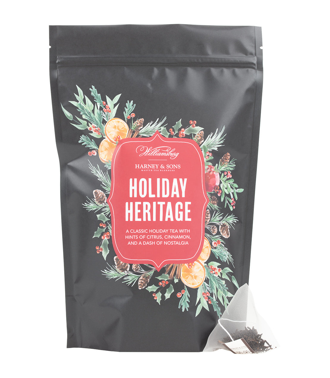 Té tradicional navideño de Williamsburg, lata de 20 bolsitas