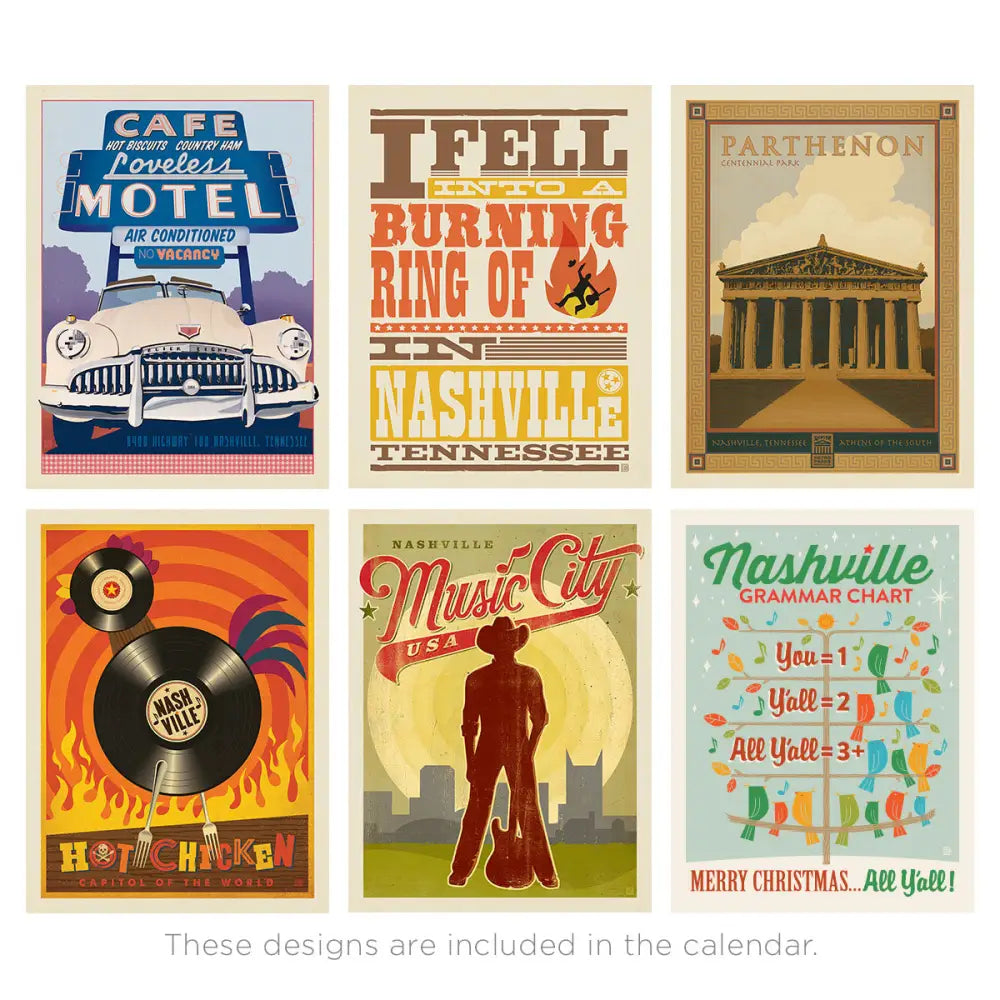 2026 Wall Calendar: Spirit of Nashville Books and Gifts