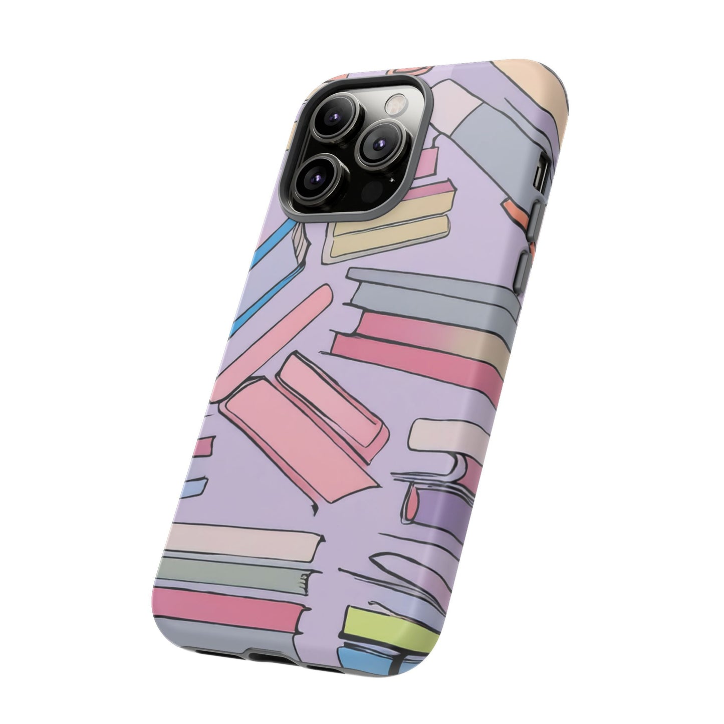 Books Pattern Tough Cases for Most Phone Types