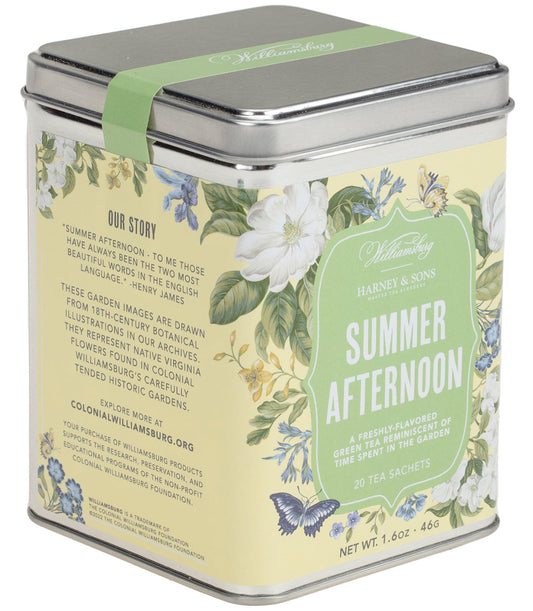 Té de la tarde de verano de Williamsburg, lata de 20 bolsitas
