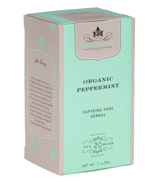 Bolsitas de té de hierbas premium de menta orgánica