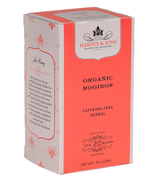 Rooibos orgánico, caja de 20 bolsitas de té premium