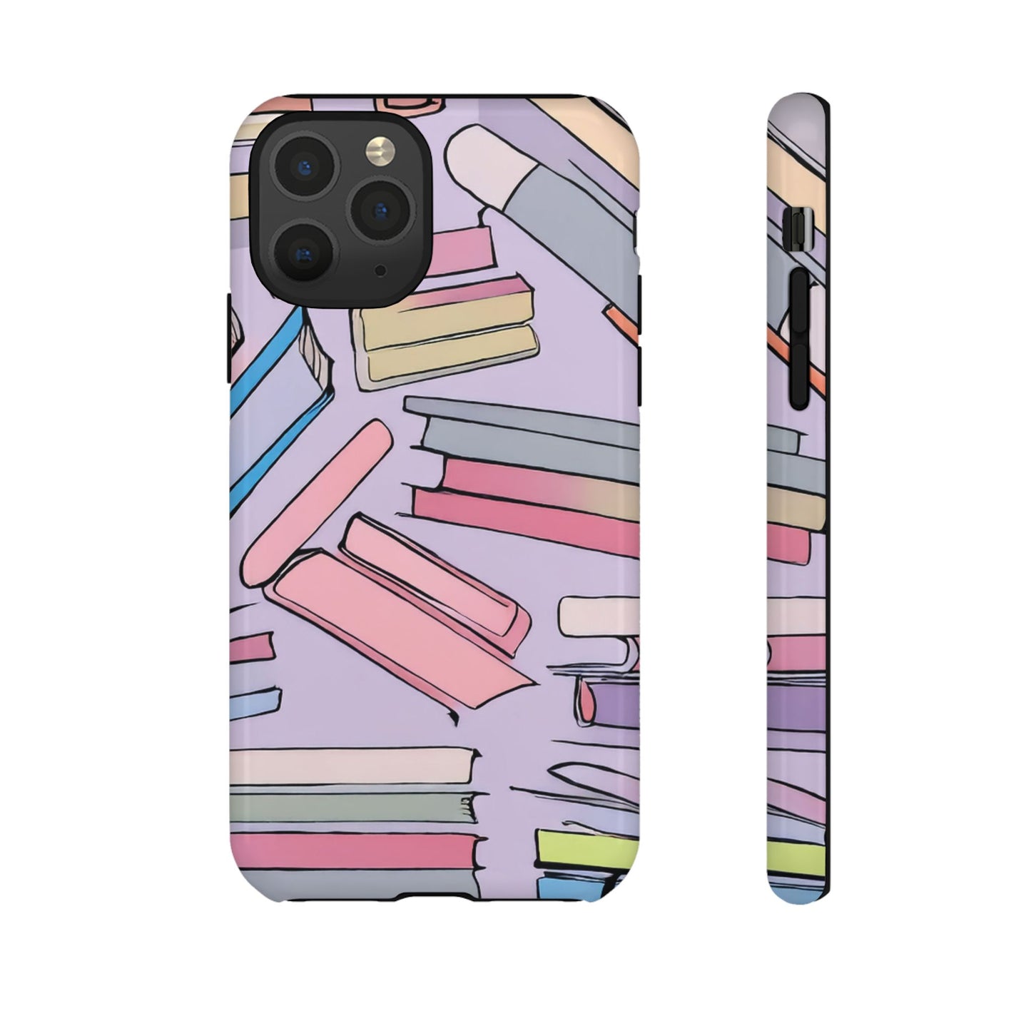 Books Pattern Tough Cases for Most Phone Types