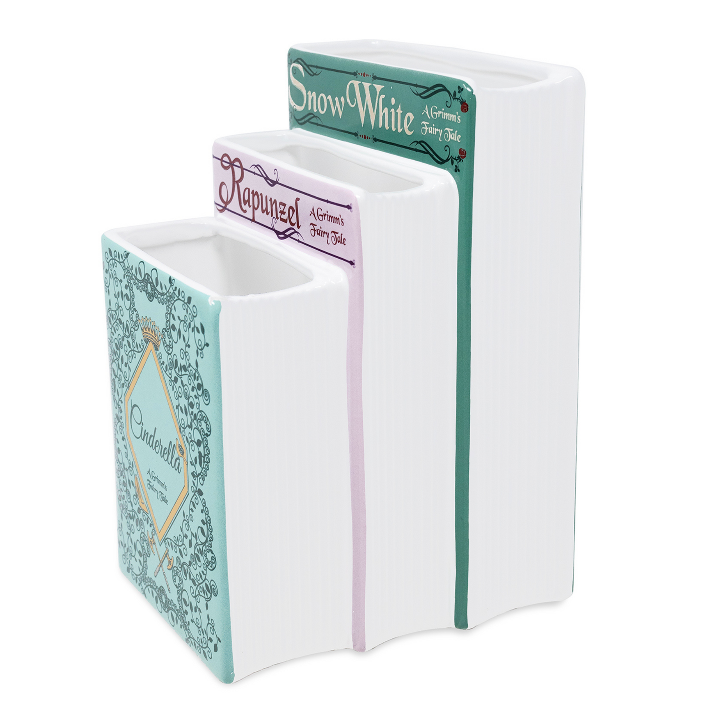 Triple Book Vase, Grimm's Fairy Tales