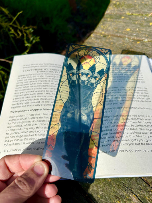 Cerberus Bookmark – Mythical Three-Headed Dog, Hades Guardian, Fantasy Book Lover Gift, Dark Academia Aesthetic, Unique Book Accessory
