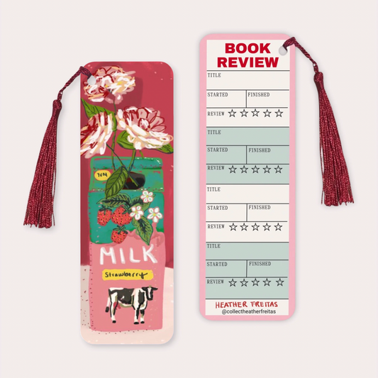 Strawberry Milk Soft Touch Premium Bookmark