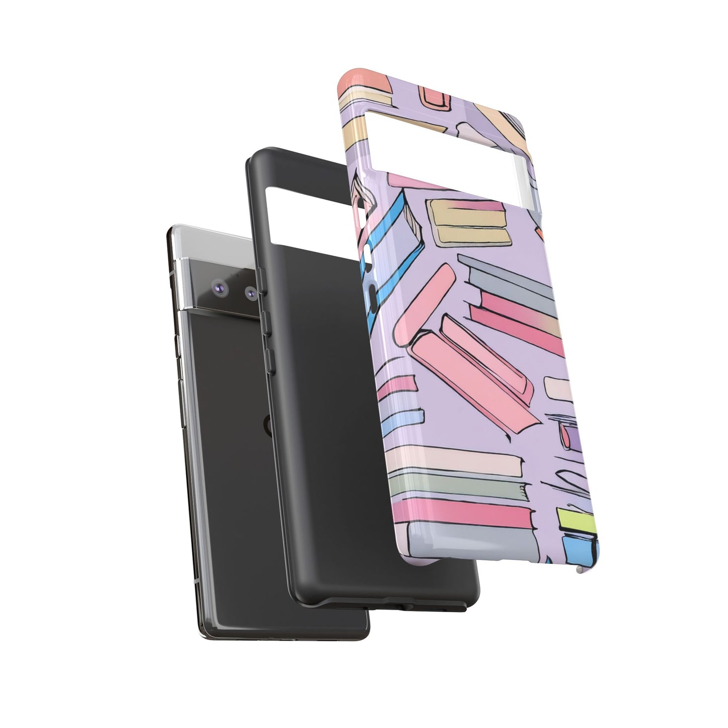 Books Pattern Tough Cases for Most Phone Types