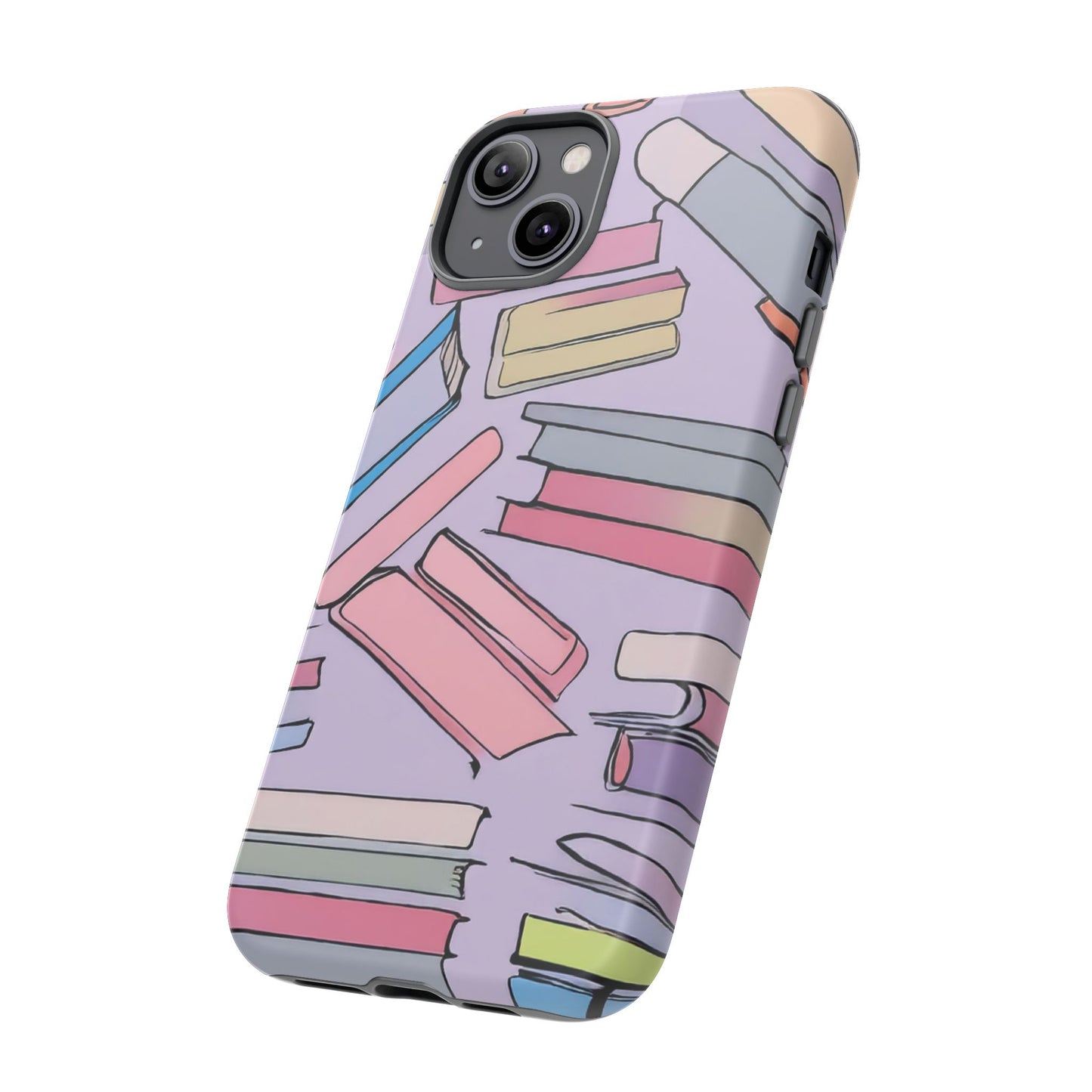 Books Pattern Tough Cases for Most Phone Types