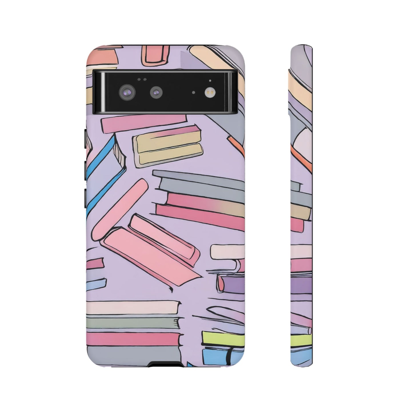 Books Pattern Tough Cases for Most Phone Types