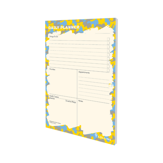 Collins Edge Camo -  Daily Planner Pad A5 Daily - Yellow