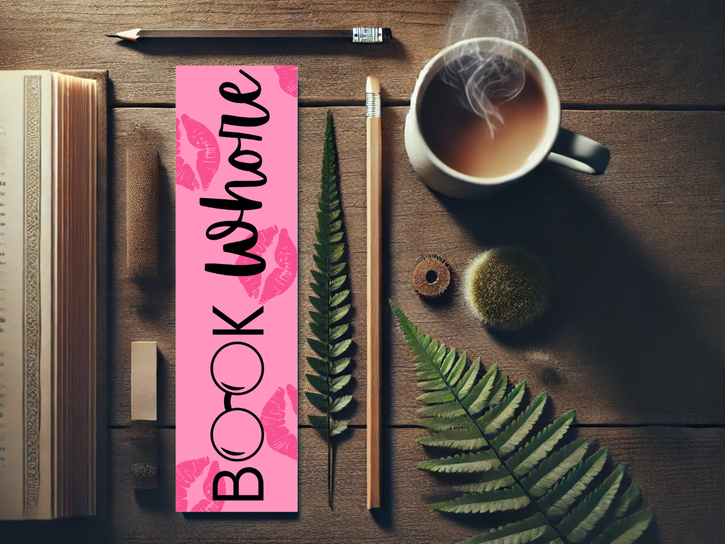Book Whore Bookmark | Laminated Bookmark | Funny Bookish Gift | Sassy Page Marker | Aesthetic Reading Accessory