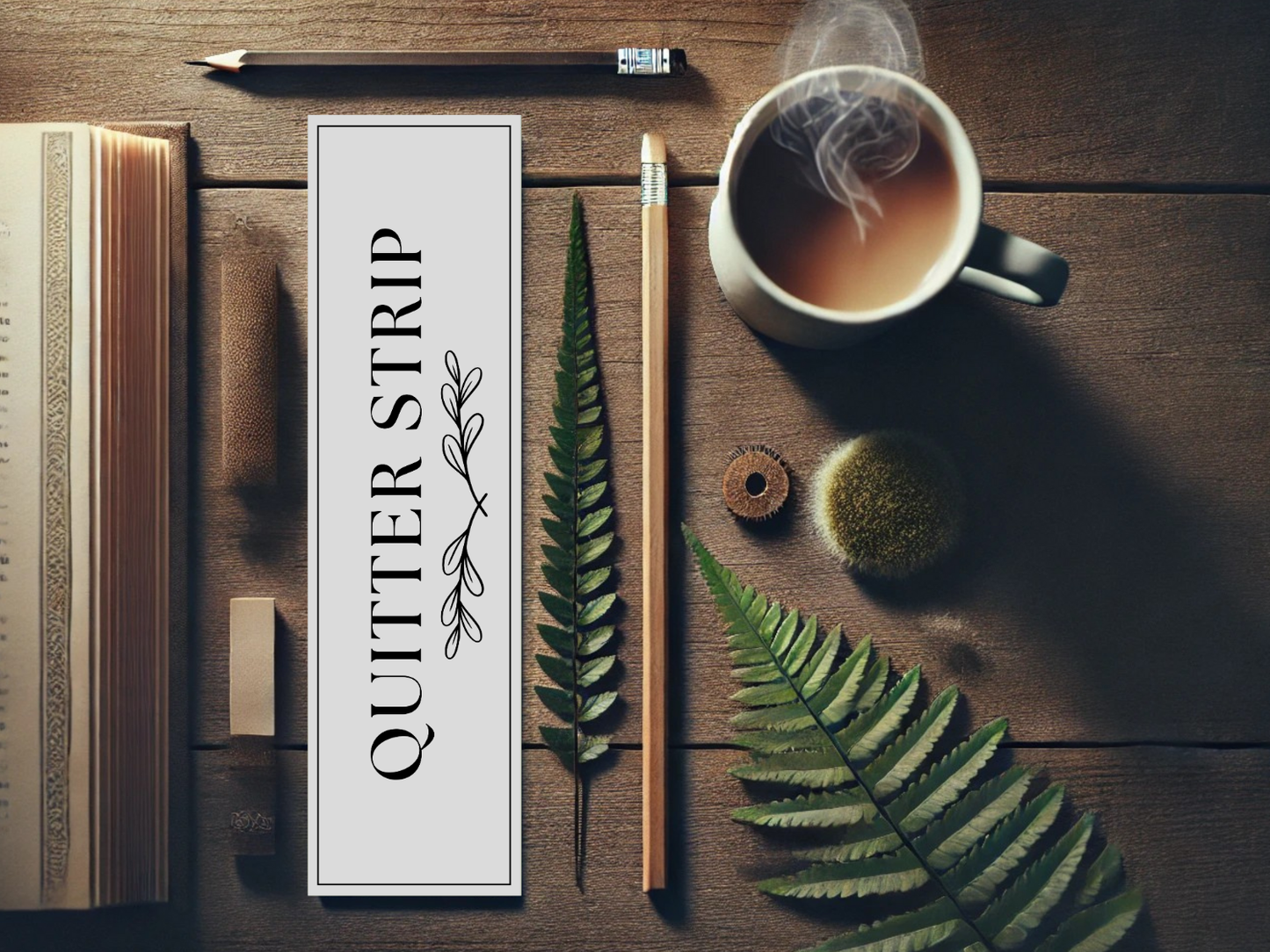 Quitter Strip Bookmark with a Floral Design | Laminated Bookmark | Book Lover Gift | Aesthetic Page Marker | Cute & Sassy Book Accessory