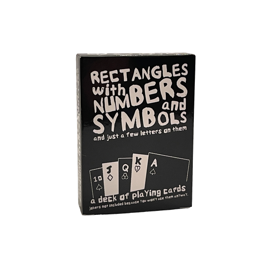 Rectangles With Numbers and Symbols and Just A Few Letters on Them