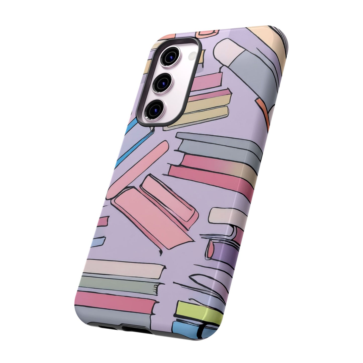 Books Pattern Tough Cases for Most Phone Types