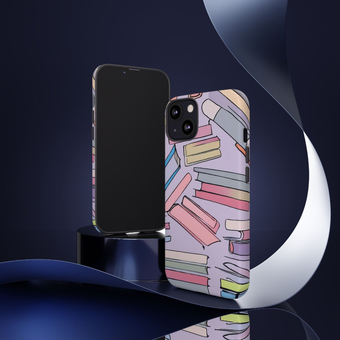 Books Pattern Tough Cases for Most Phone Types