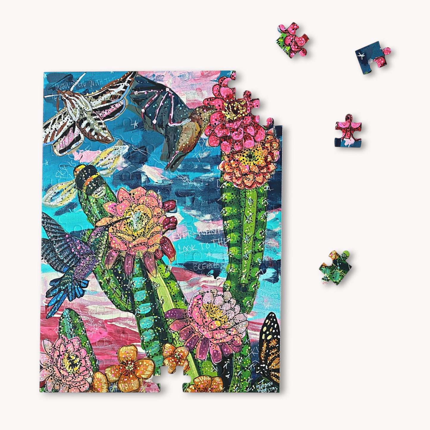 Twilight Desert Pollinators Fine Art Puzzle