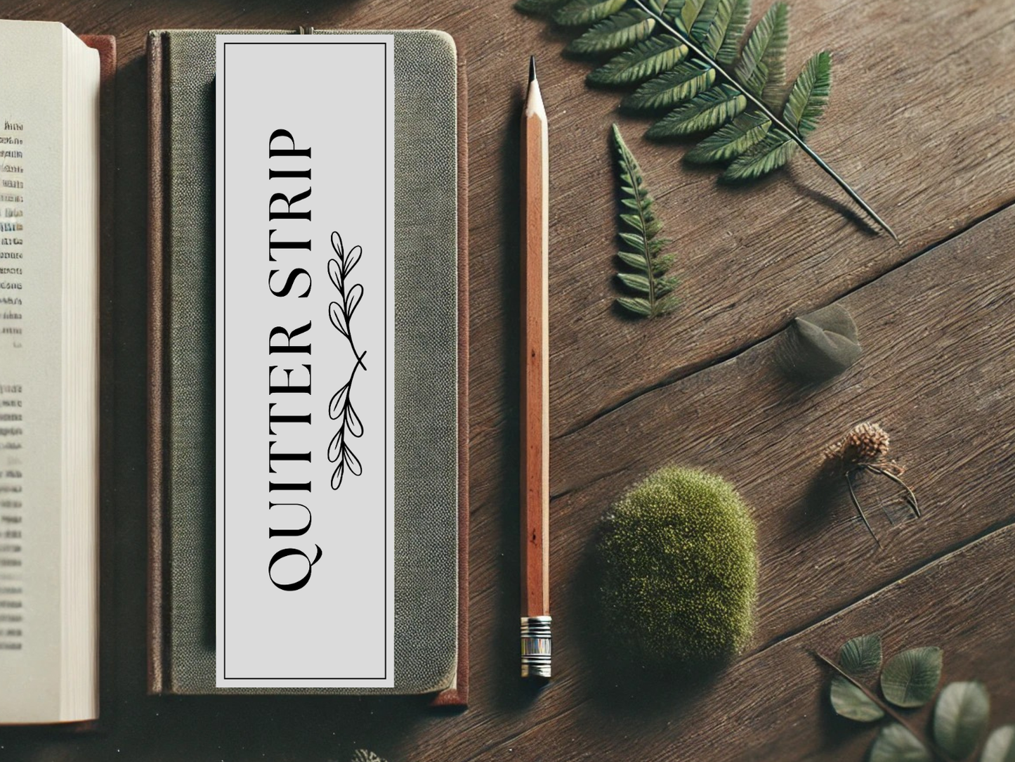 Quitter Strip Bookmark with a Floral Design | Laminated Bookmark | Book Lover Gift | Aesthetic Page Marker | Cute & Sassy Book Accessory