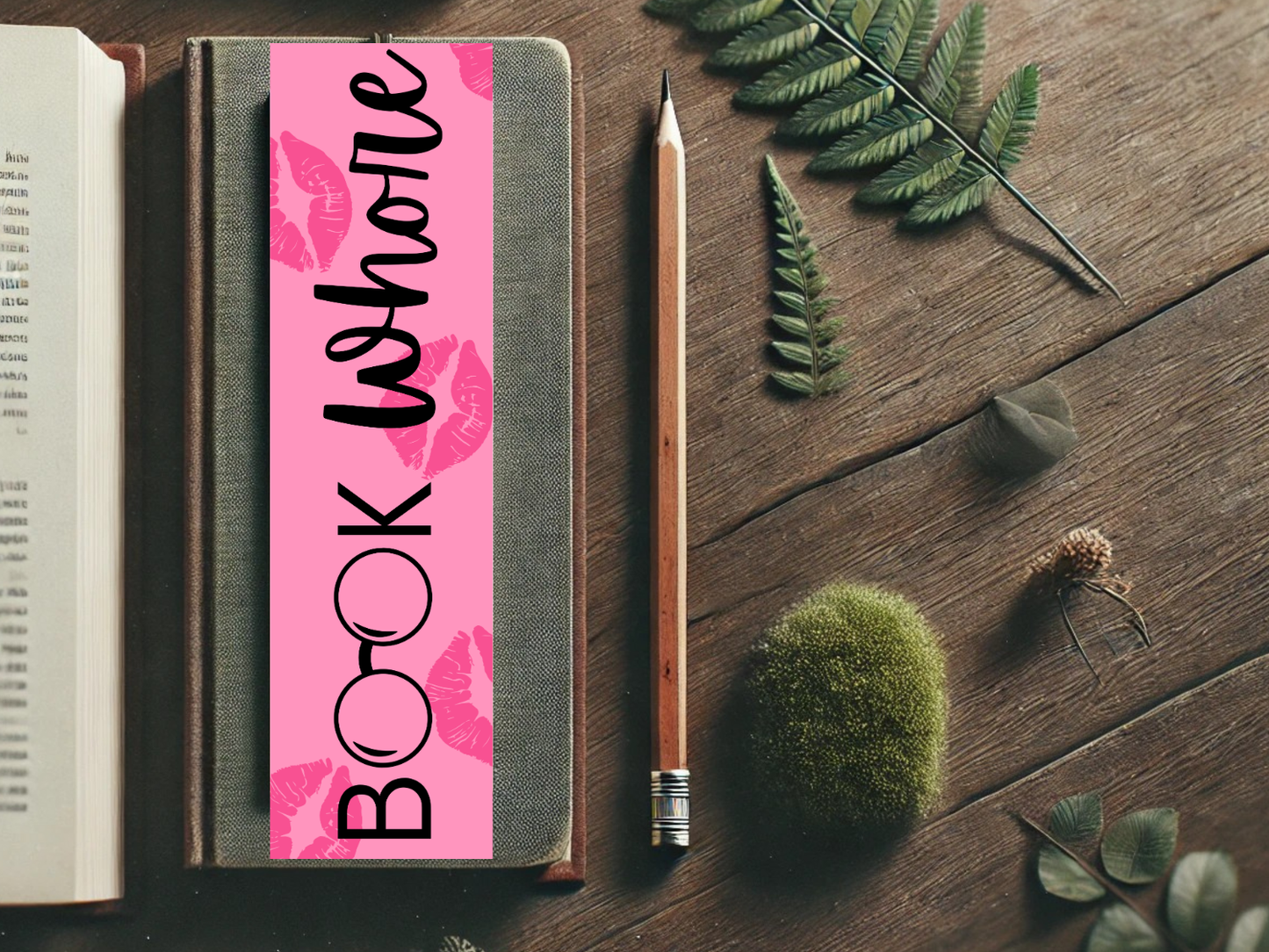 Book Whore Bookmark | Laminated Bookmark | Funny Bookish Gift | Sassy Page Marker | Aesthetic Reading Accessory