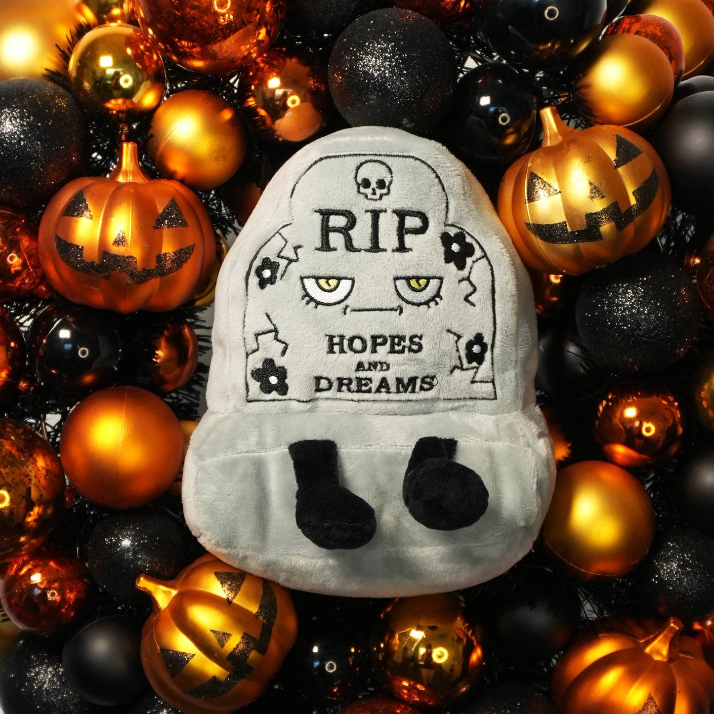 “RIP Hopes and Dreams” Headstone Plush - Halloween & Horror