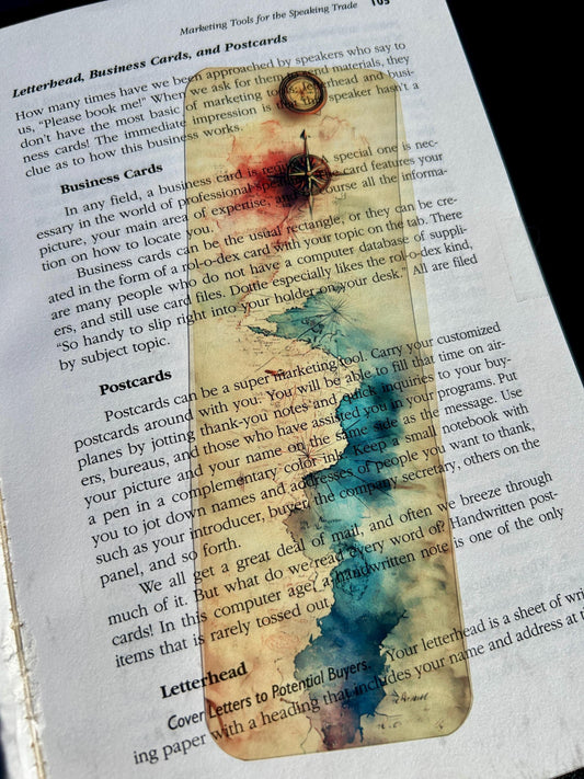 Impressionist Marauder’s Map Bookmark – Watercolor Fantasy Cartography for Magical Book Adventures | Wizard Map Bookmark
