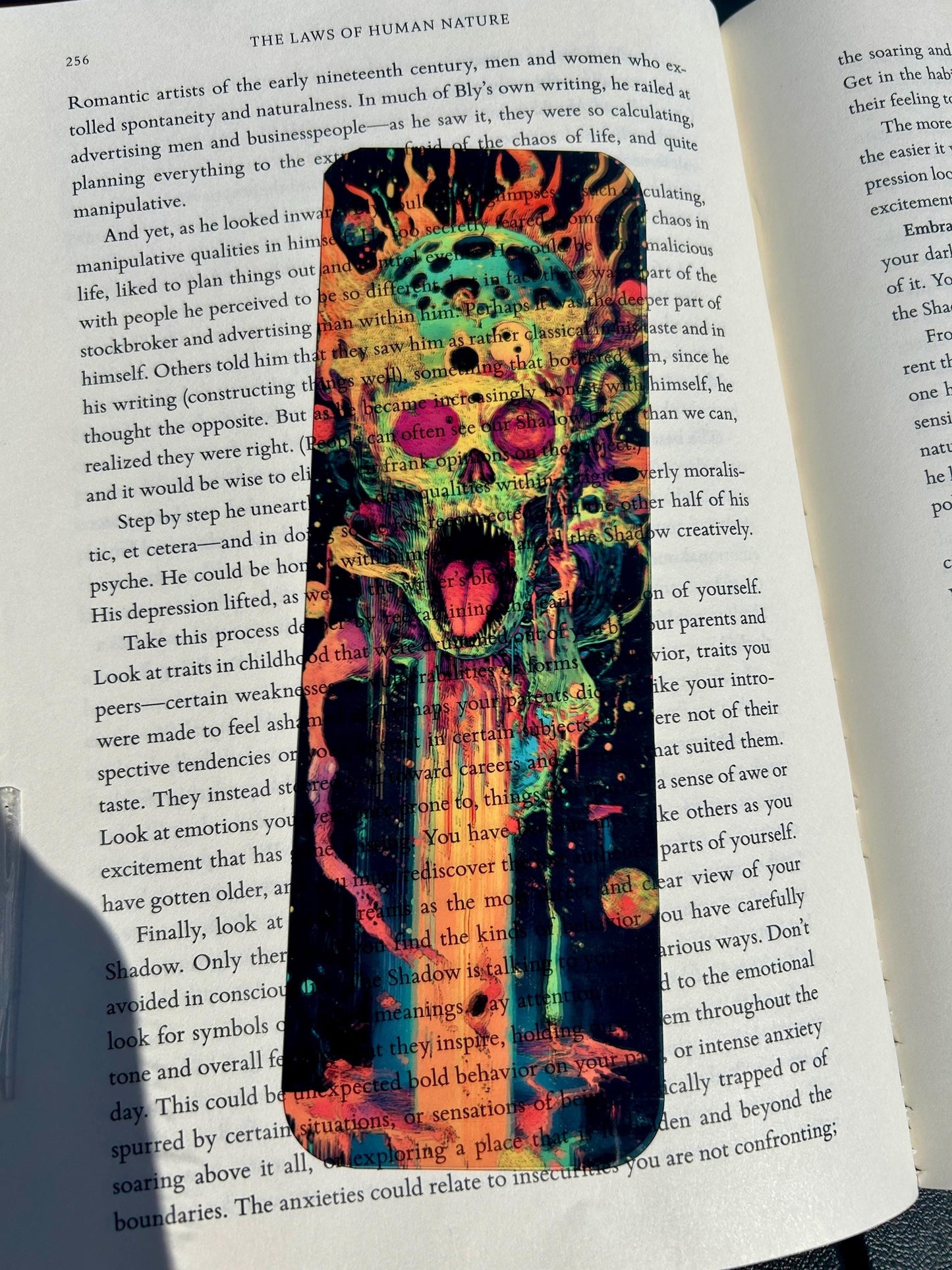 Cosmic Scream Bookmark with Exploding Skull and Molten Galaxy Chaos – Surreal Horror Art for Cosmic Horror Fans, Psychedelic Readers
