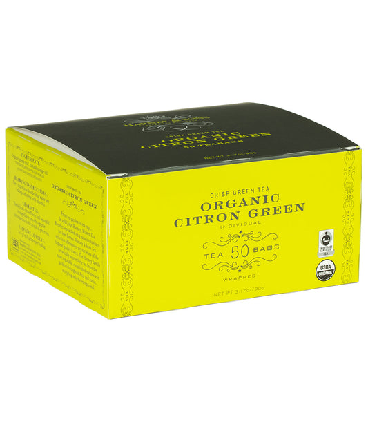 Té Verde Cidra Orgánico, Caja de 50 Bolsitas Envueltas