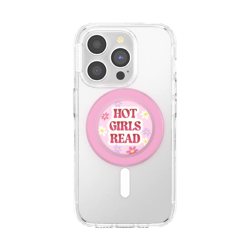 PopSockets MagSafe Phone Grip - Hot Girls Read Pink