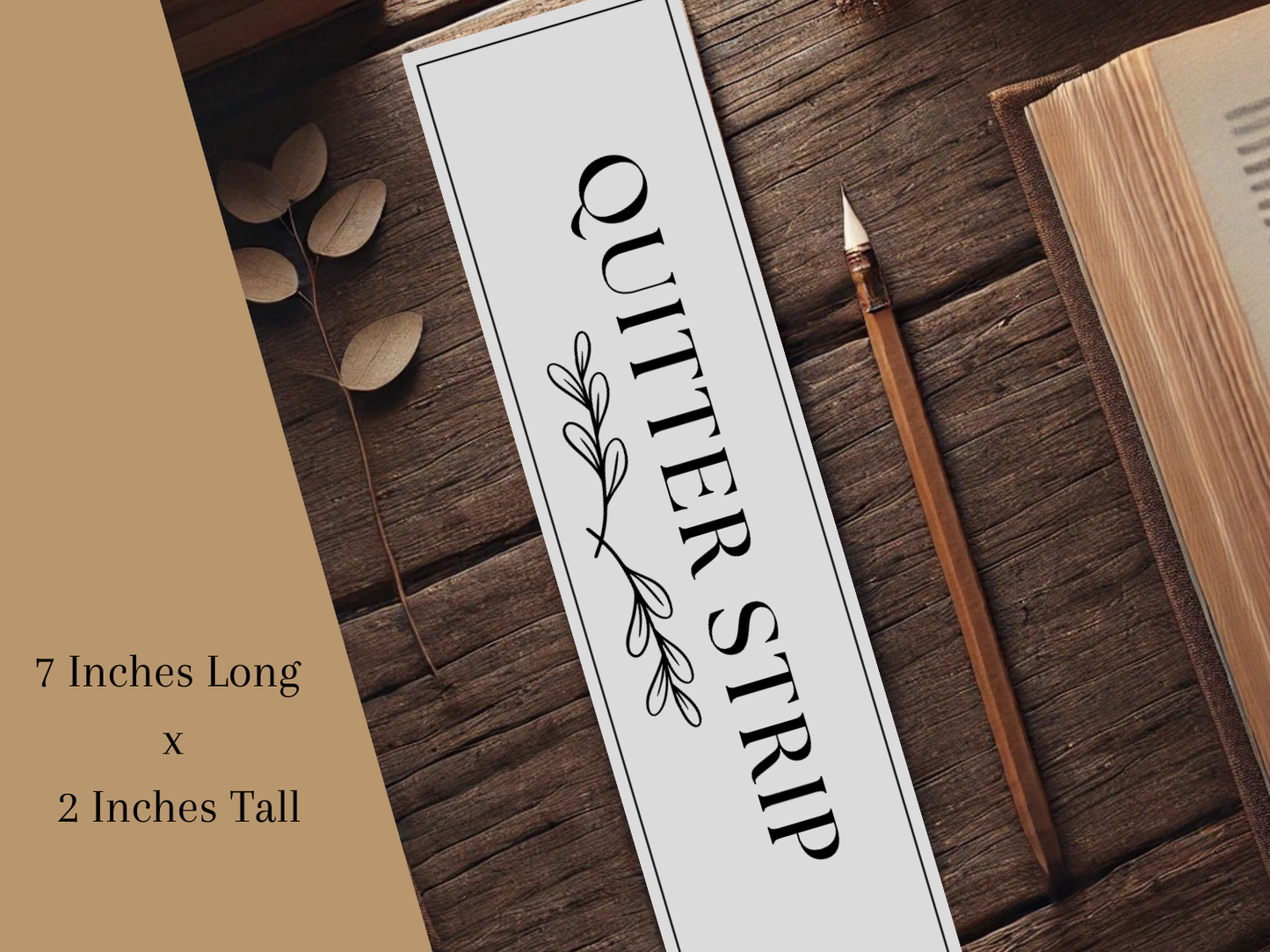 Quitter Strip Bookmark with a Floral Design | Laminated Bookmark | Book Lover Gift | Aesthetic Page Marker | Cute & Sassy Book Accessory