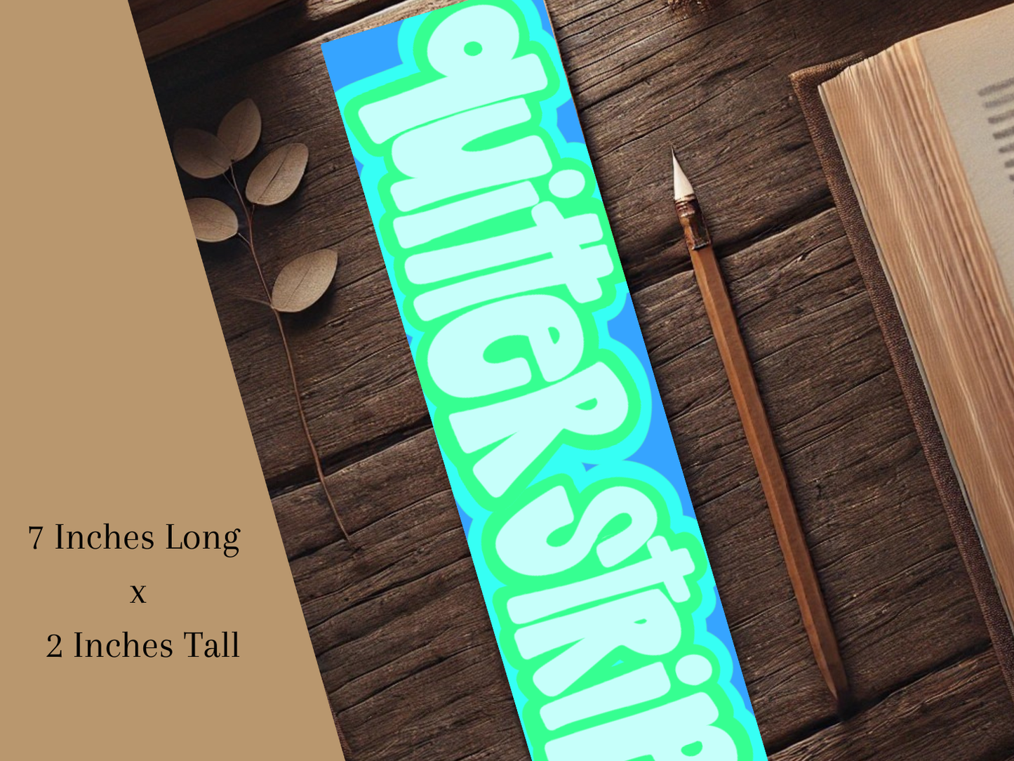 Quitter Strip Bookmark – Retro Teal Design | Hand-Drawn Bookish Gift | Funny Reading Accessory | Laminated Bookmark | Book Lover Humor