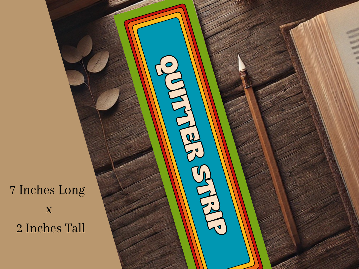 Quitter Strip Bookmark with Retro Design | Funny Bookmark | Reader Gift | Books | Book Mark | Reading | Book Lover
