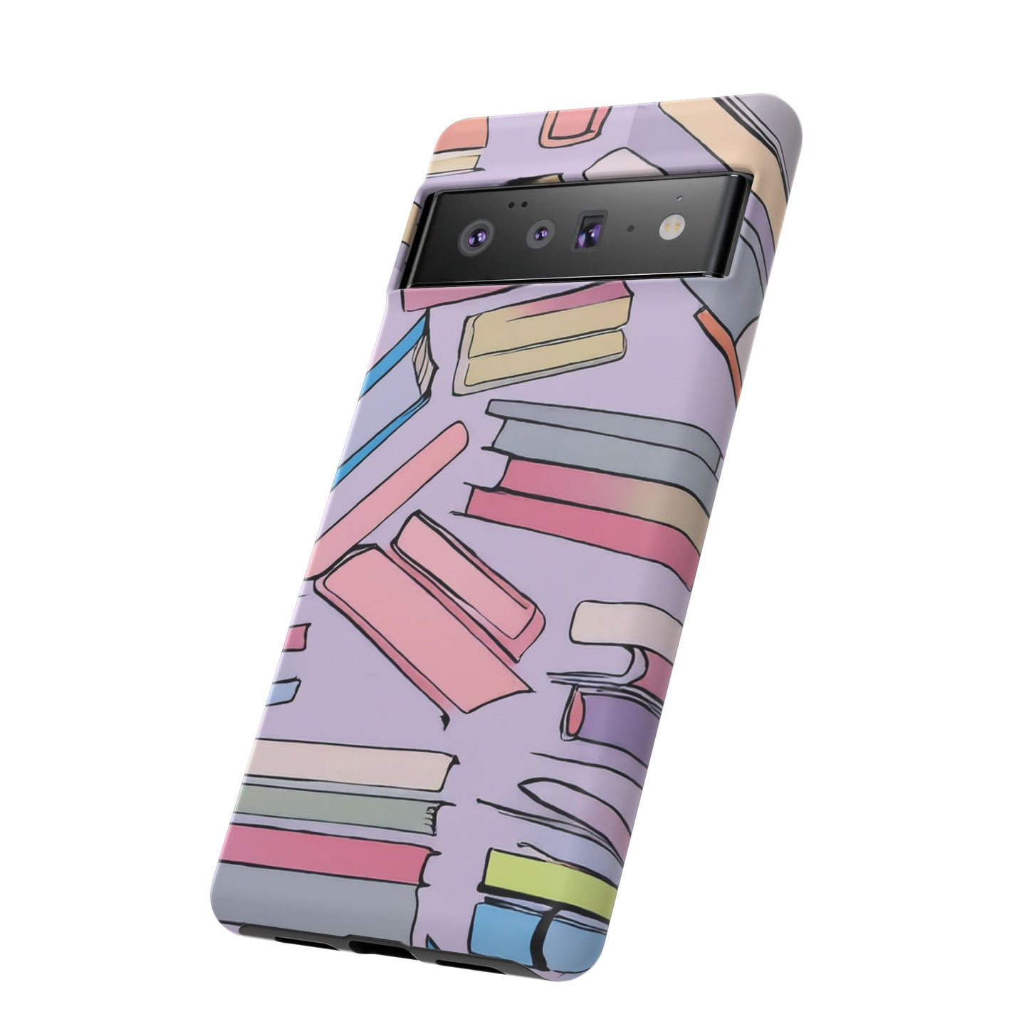 Books Pattern Tough Cases for Most Phone Types