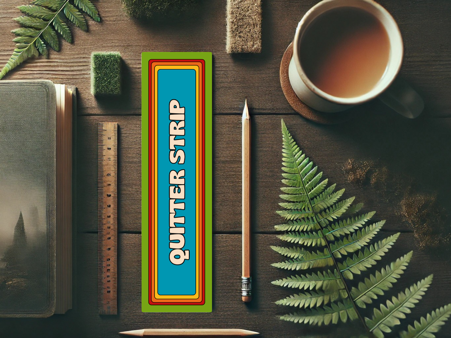 Quitter Strip Bookmark with Retro Design | Funny Bookmark | Reader Gift | Books | Book Mark | Reading | Book Lover