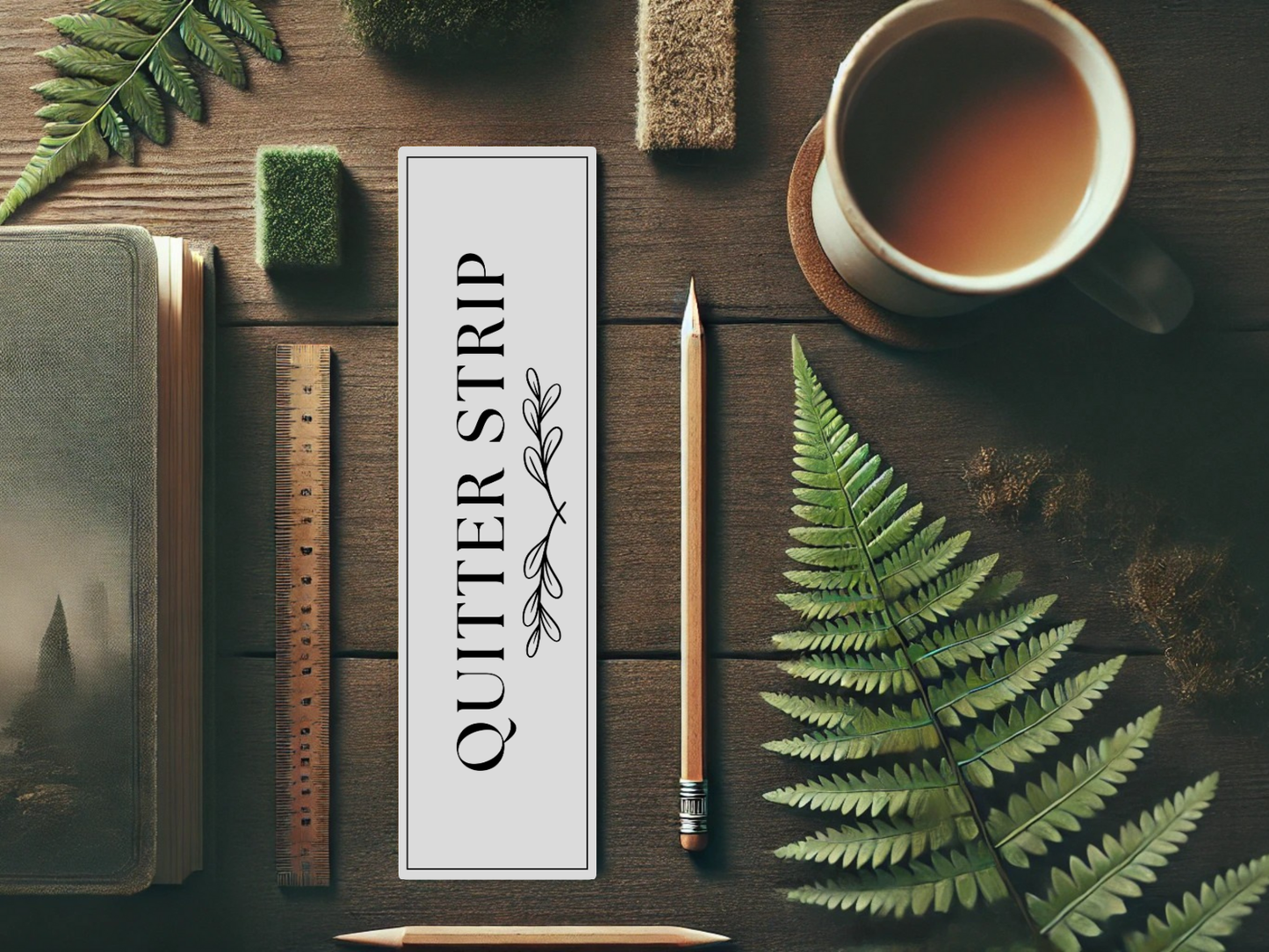 Quitter Strip Bookmark with a Floral Design | Laminated Bookmark | Book Lover Gift | Aesthetic Page Marker | Cute & Sassy Book Accessory