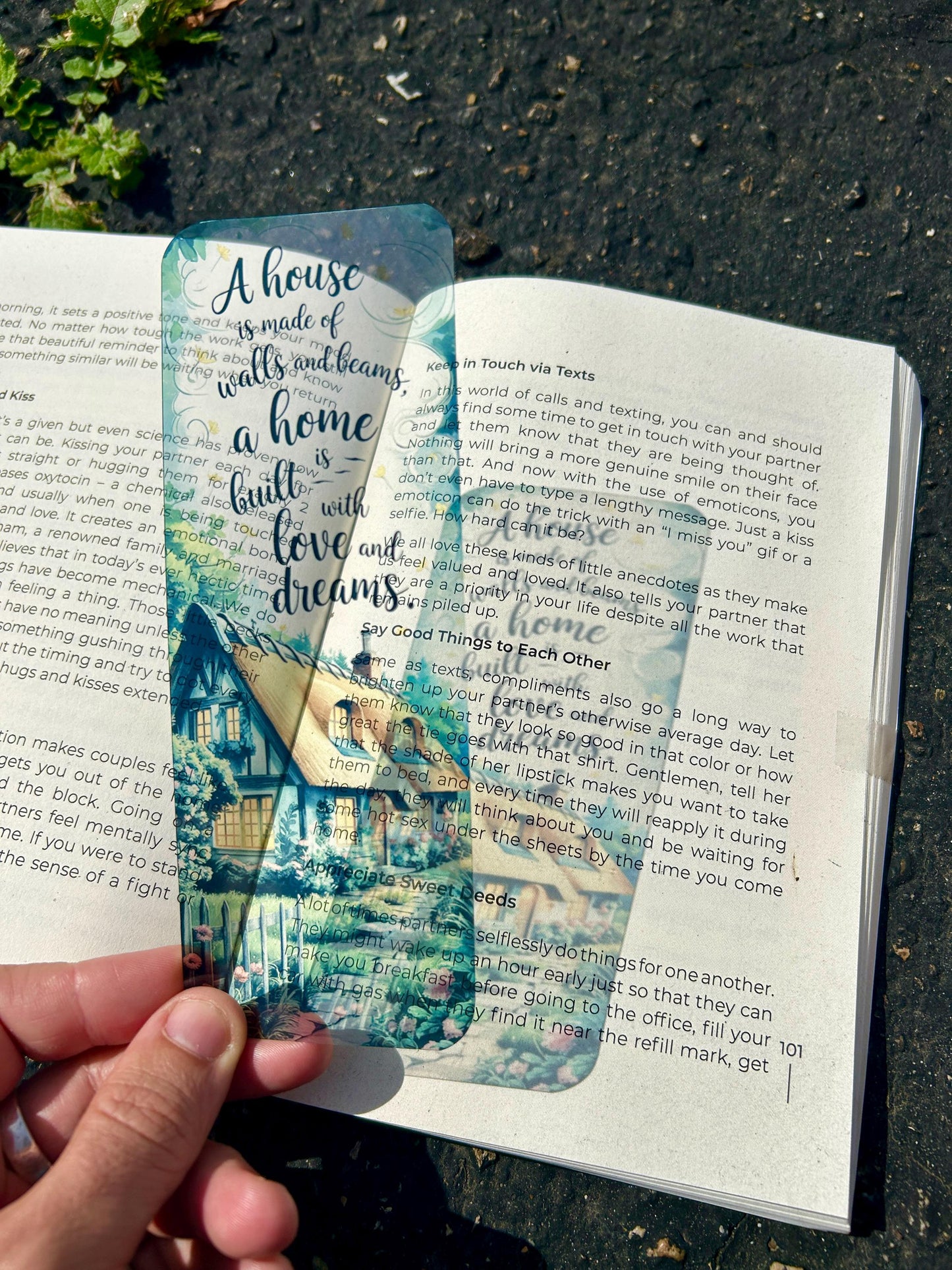 A House Is Made of Walls and Beams, A Home Is Built of Love and Dreams Bookmark – Inspirational Home Quote, Heartwarming Gift for Homeowners