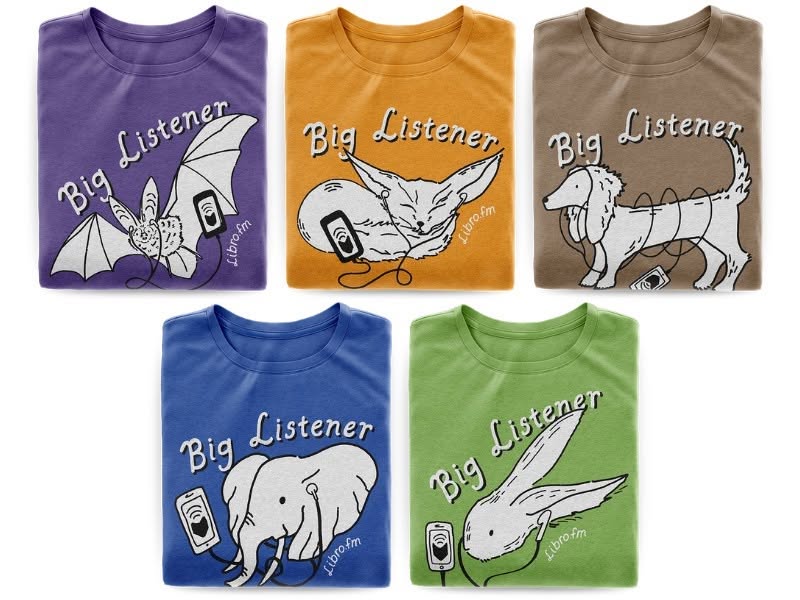 Big Listener Libro.fm T-Shirt