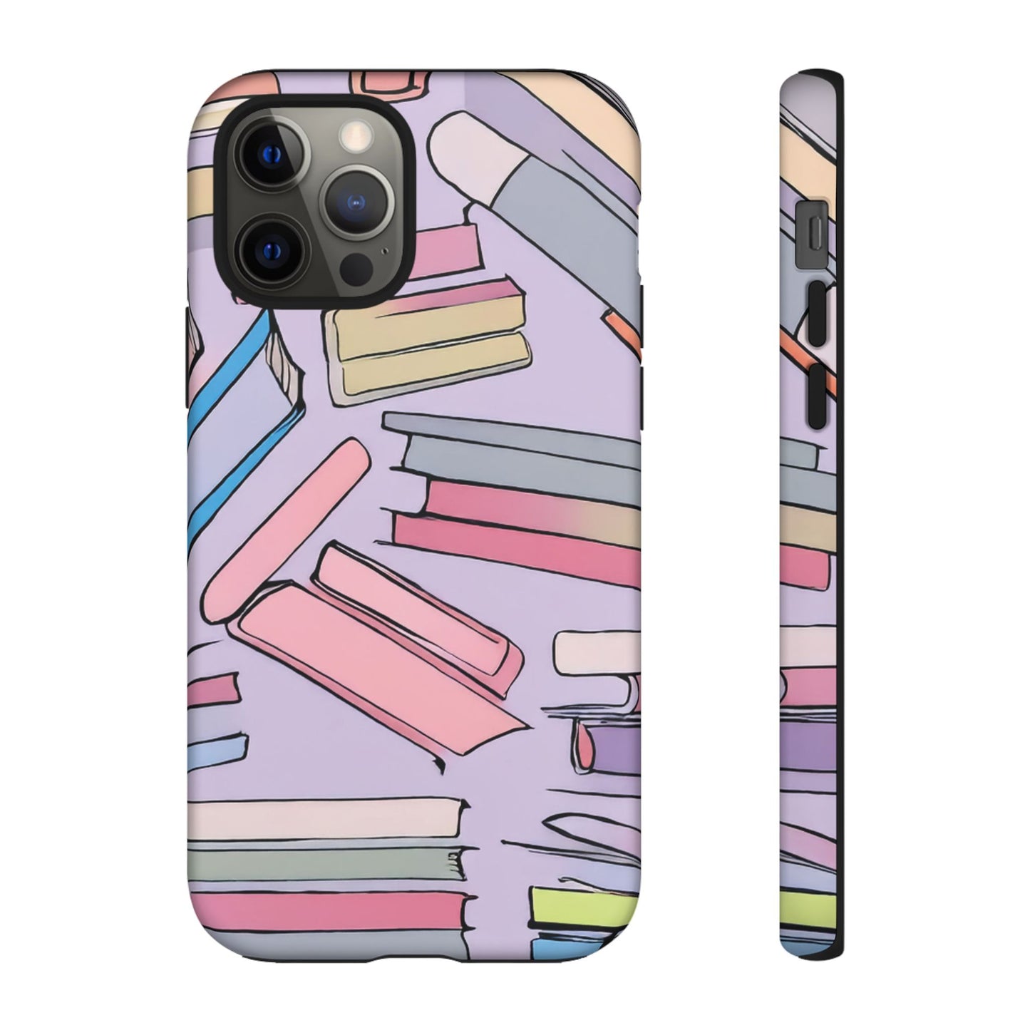 Books Pattern Tough Cases for Most Phone Types