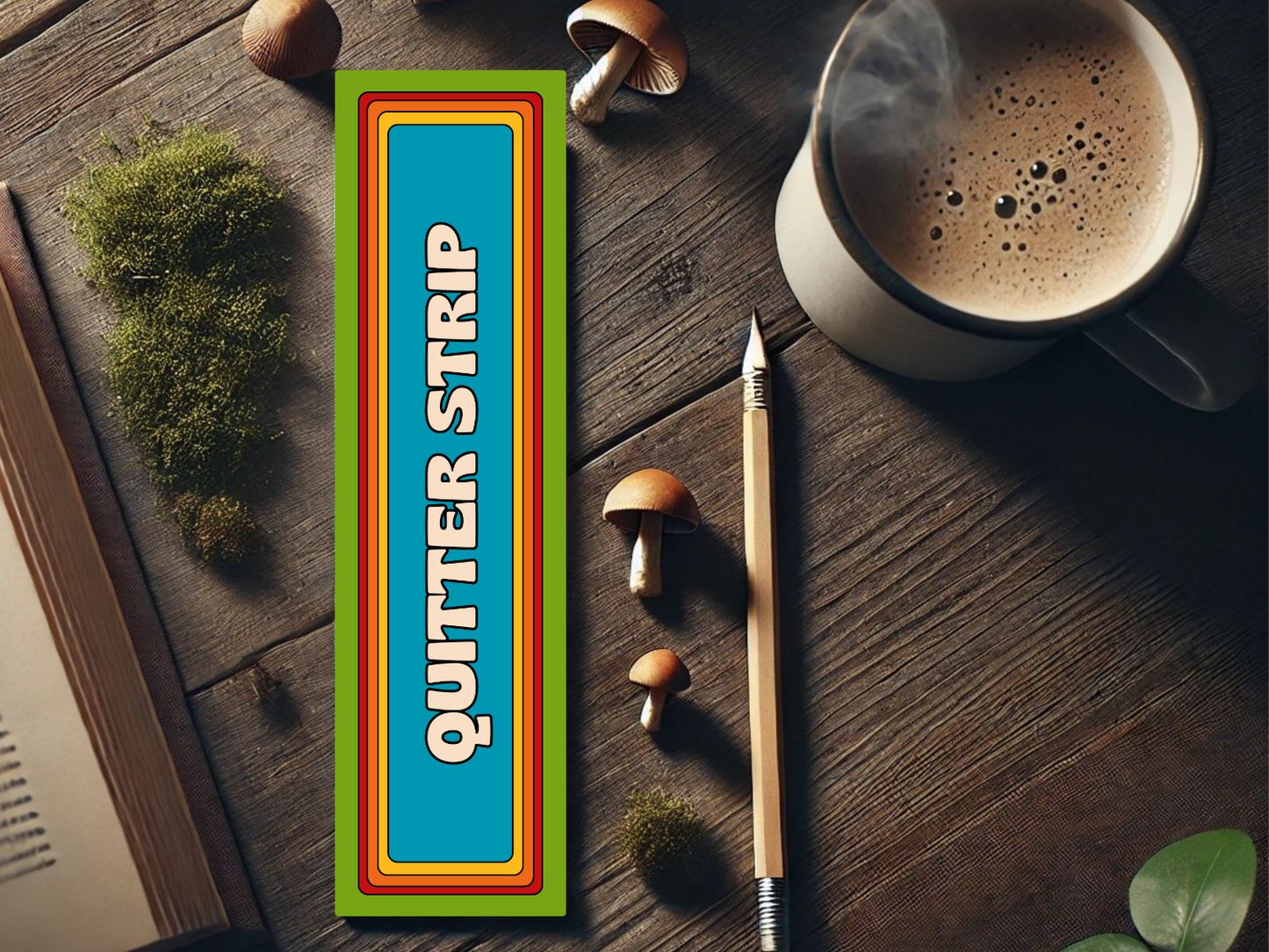 Quitter Strip Bookmark with Retro Design | Funny Bookmark | Reader Gift | Books | Book Mark | Reading | Book Lover