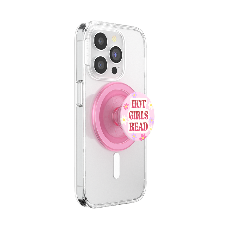 PopSockets MagSafe Phone Grip - Hot Girls Read Pink