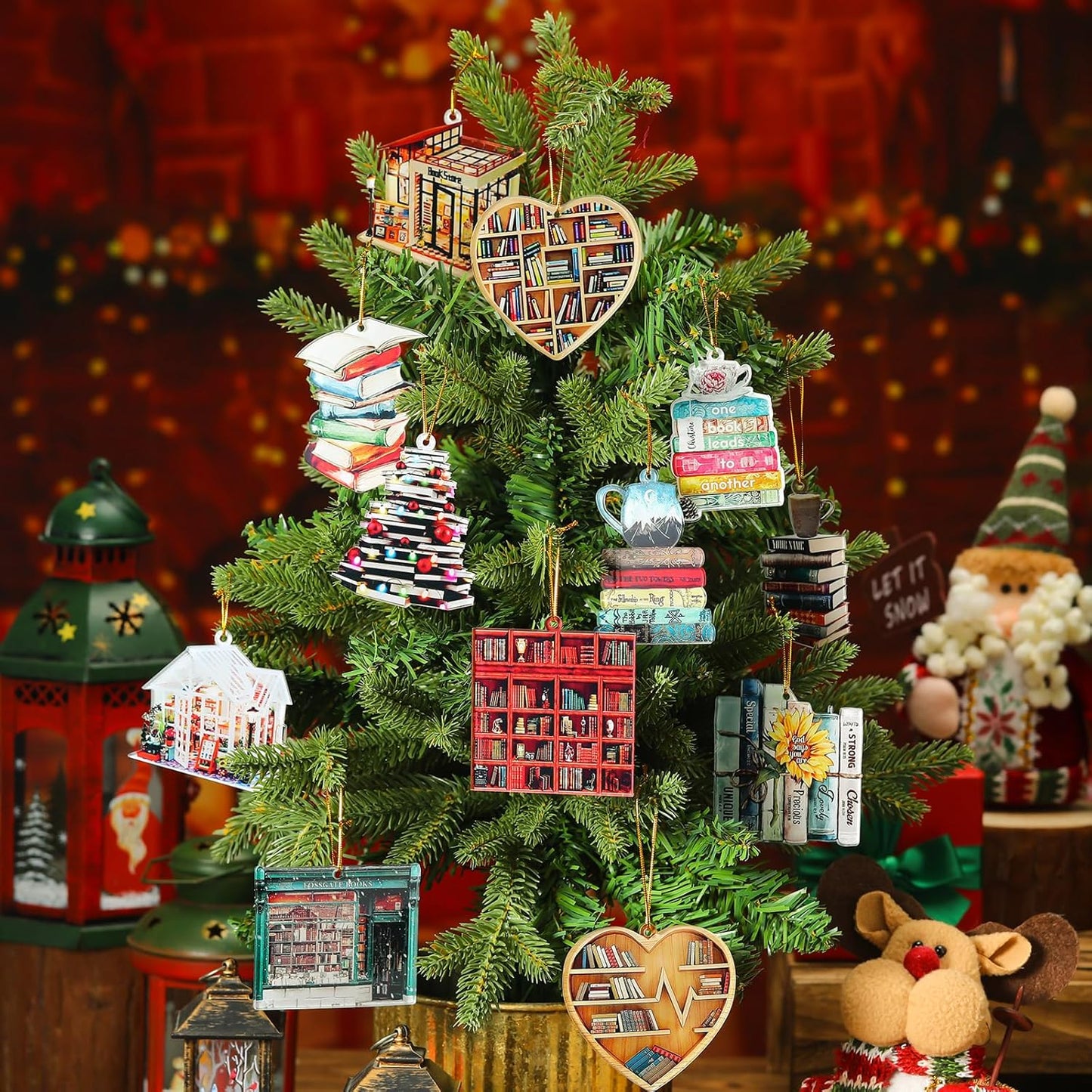 Book Lovers Christmas Ornament – Single Ornament