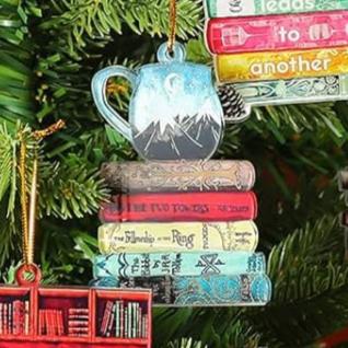 Book Lovers Christmas Ornament – Single Ornament