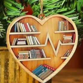 Book Lovers Christmas Ornament – Single Ornament