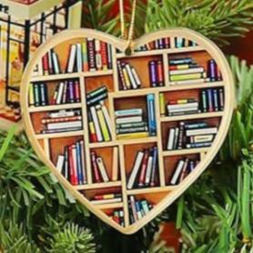 Book Lovers Christmas Ornament – Single Ornament