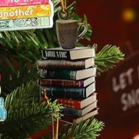 Book Lovers Christmas Ornament – Single Ornament