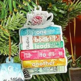 Book Lovers Christmas Ornament – Single Ornament