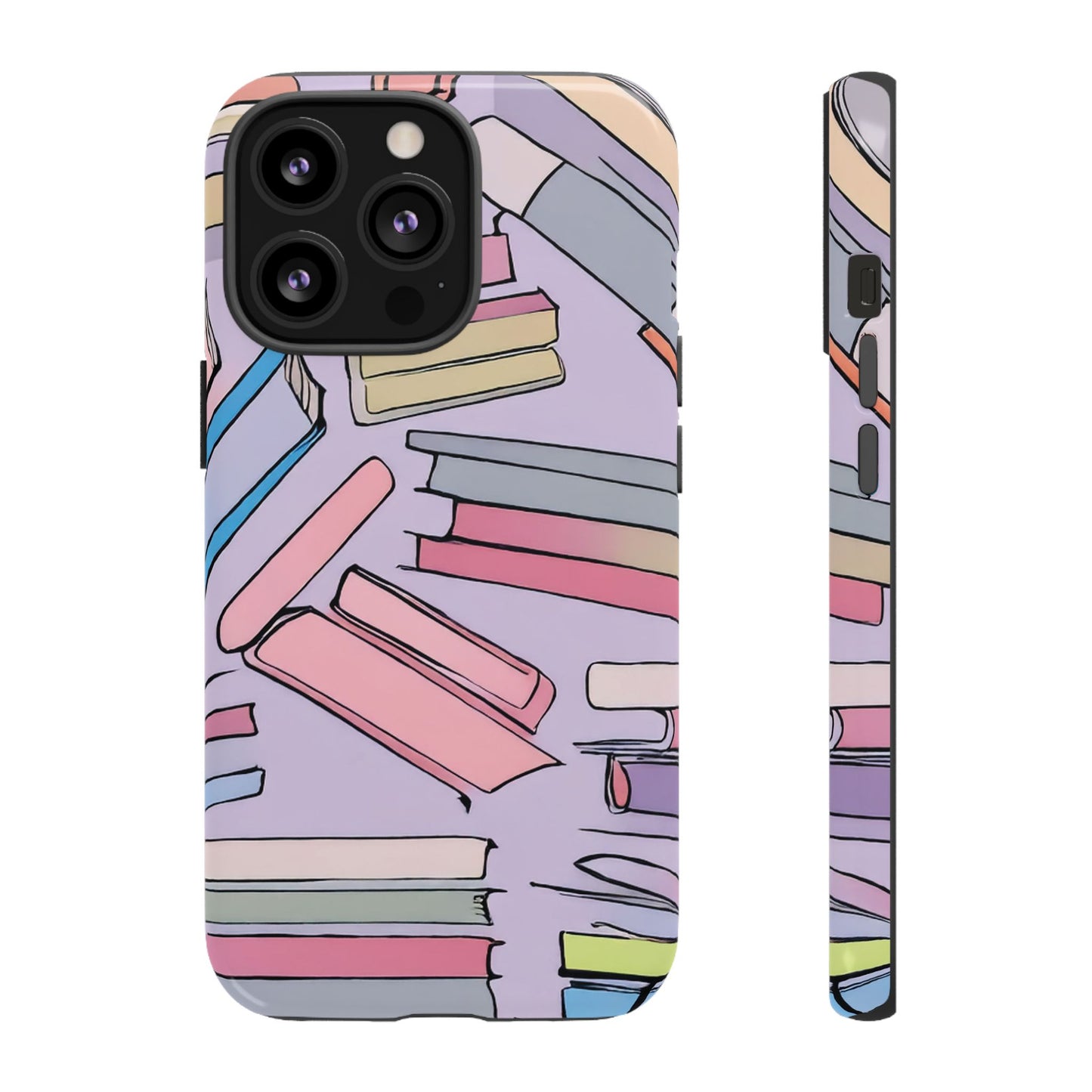 Books Pattern Tough Cases for Most Phone Types