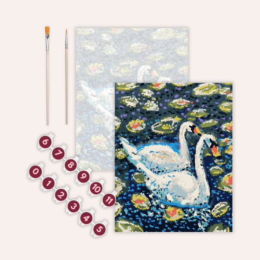 Two Swans - Paint by Numbers Kit