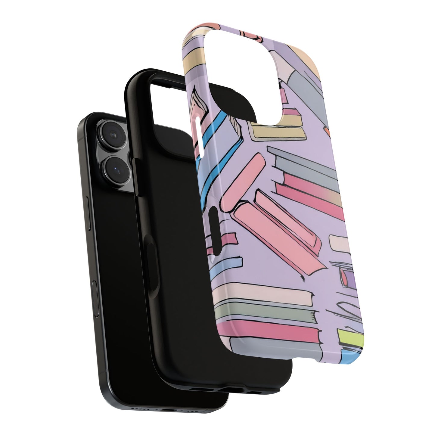 Books Pattern Tough Cases for Most Phone Types